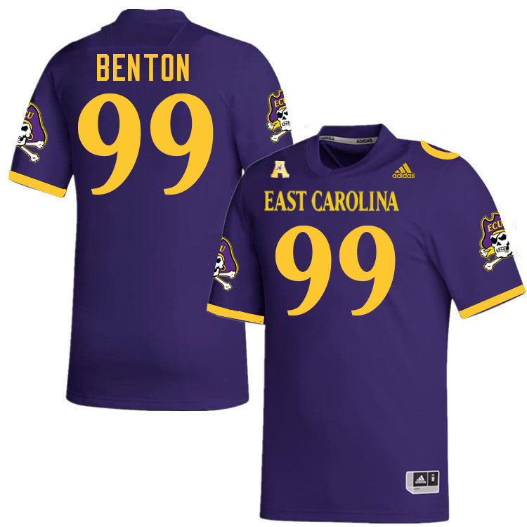 #99 Justin Benton East Carolina Pirates College Football Jersey Stitched-Purple #99 Justin Benton East Carolina Pirates College Football Jersey Stitched-Purple